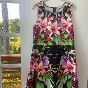 Philosophy‎ Republic Clothing Pink and Green Sleeveless Floral Dress, Size L
